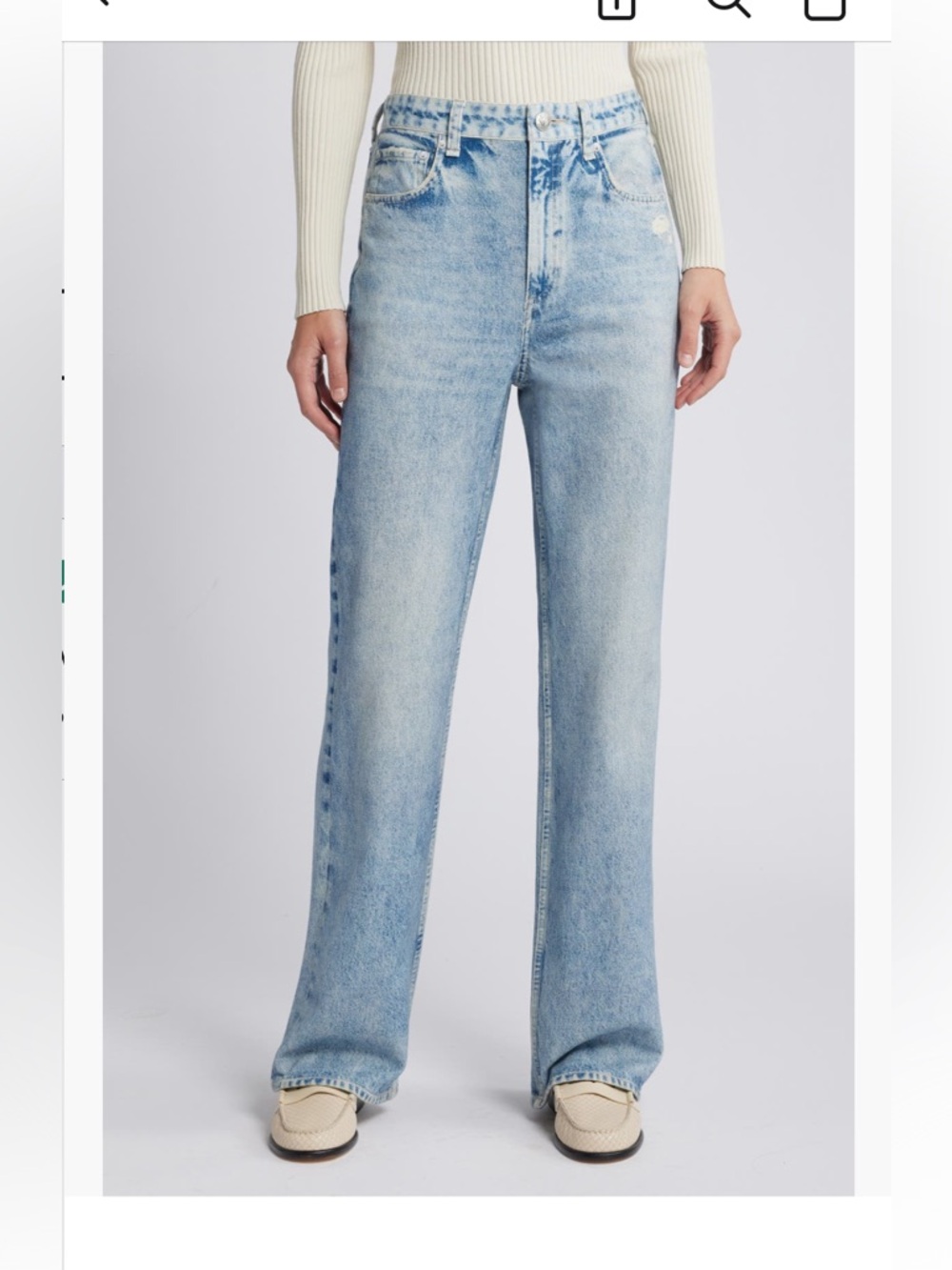 rag & bone Relaxed Straight Cotton Terry Sweatpant Jeans